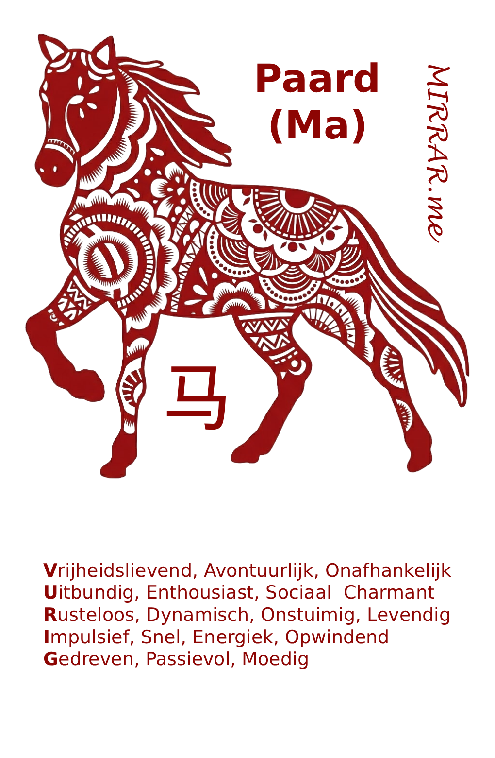 Chinese Zodiac Sticker (Paard)